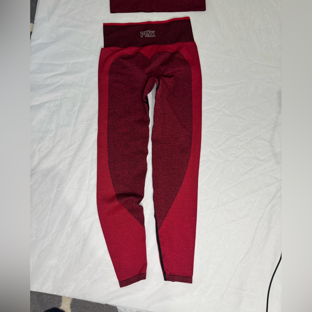 PINK Victoria's Secret Women’s Leggings Set - Deep Red - Picture 3 of 6